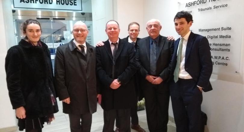 Prospect members from Lydd airport outside the employment tribunal