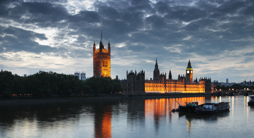 Palace of Westminster after dark